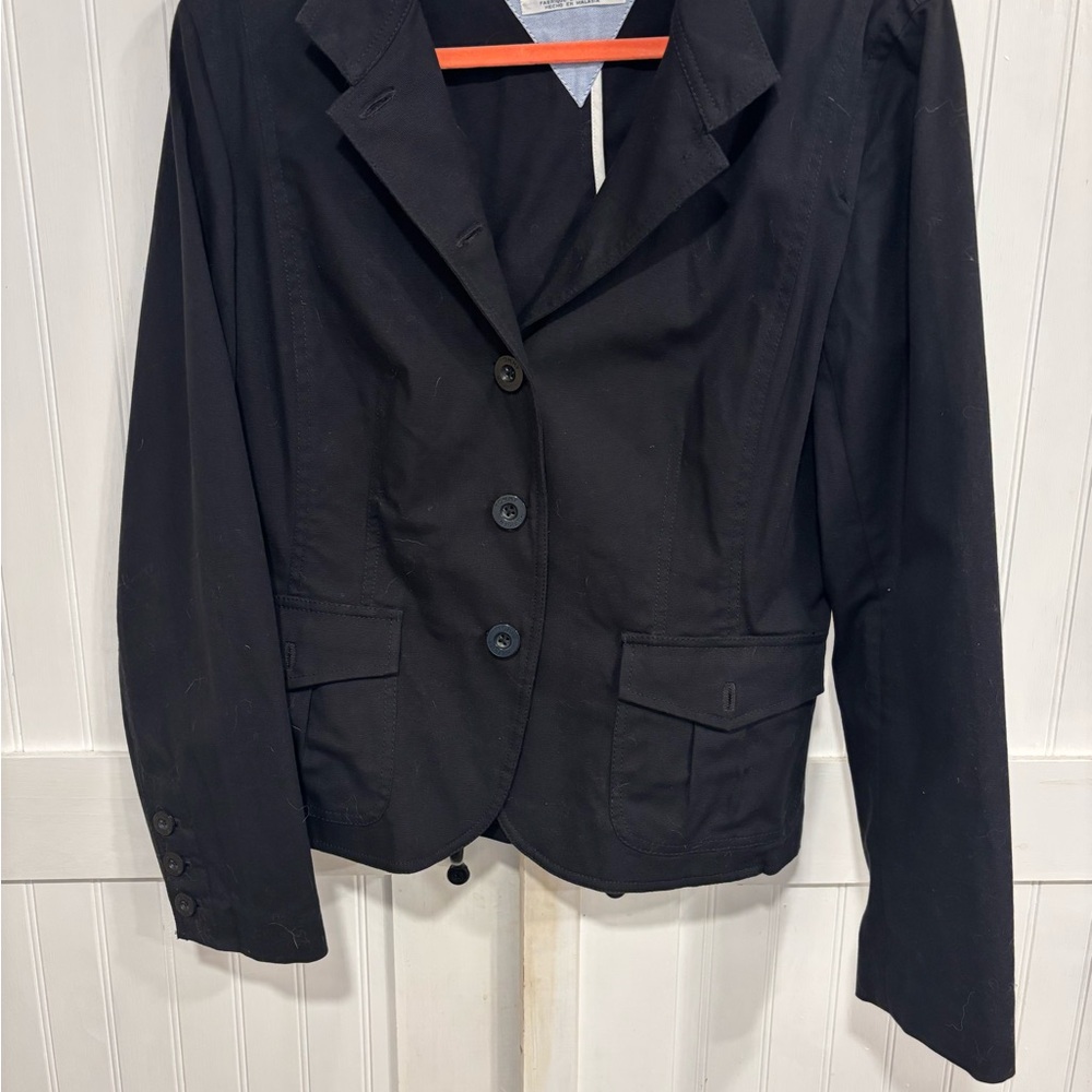 Tommy Hilfiger stretch Black, button front Blazer/jacket size L